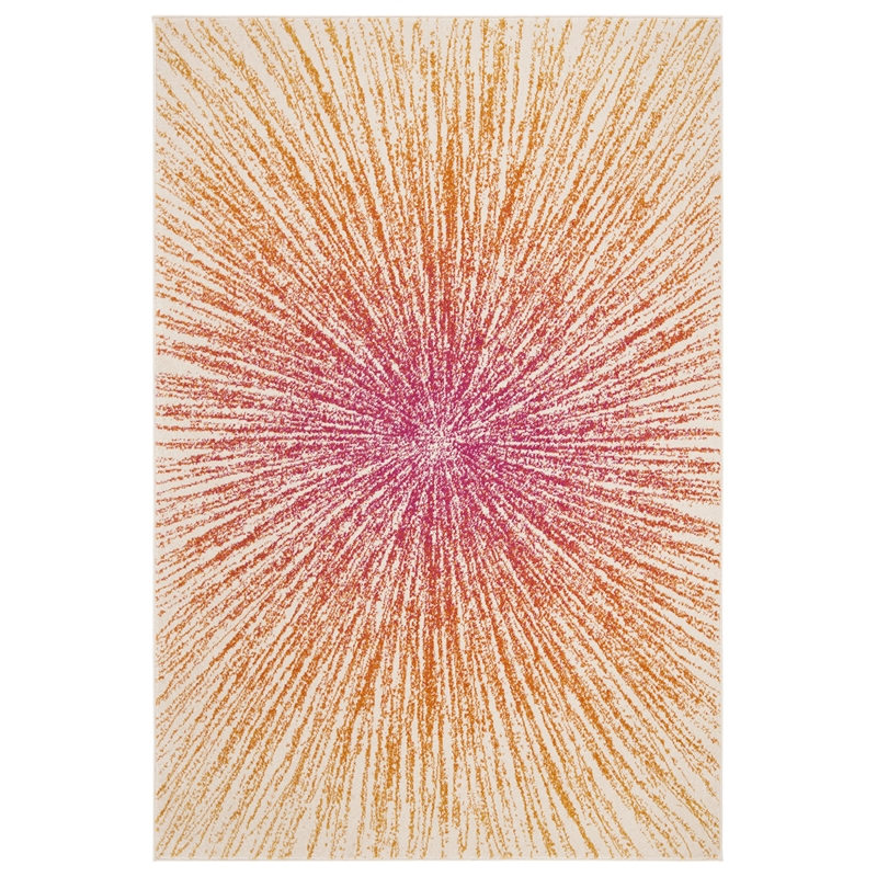 Safavieh Evoke 4' x 6' Rug in Fuchsia and Orange