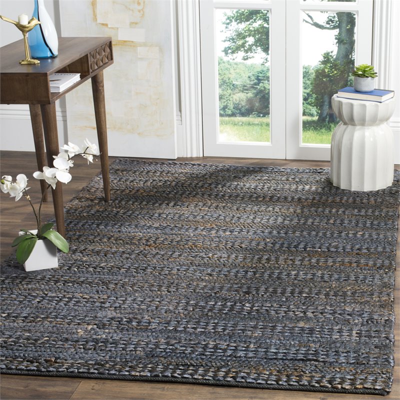 Safavieh Natural Fiber 3' x 5' Hand Woven Jute Rug in Gray