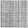 Safavieh Abstract 6' Square Hand Tufted Rug in Gray and Black