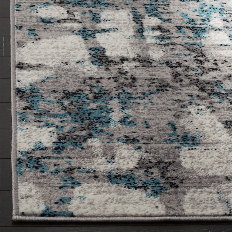 Safavieh Skyler 2' x 10' Runner Rug in Gray and Blue