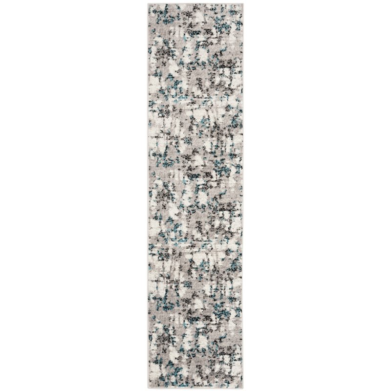 Safavieh Skyler 2' x 10' Runner Rug in Gray and Blue