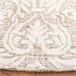 Safavieh Abstract 6' Round Hand Tufted Wool Rug in Gray and Ivory