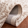 Safavieh Abstract 6' Round Hand Tufted Wool Rug in Gray and Ivory