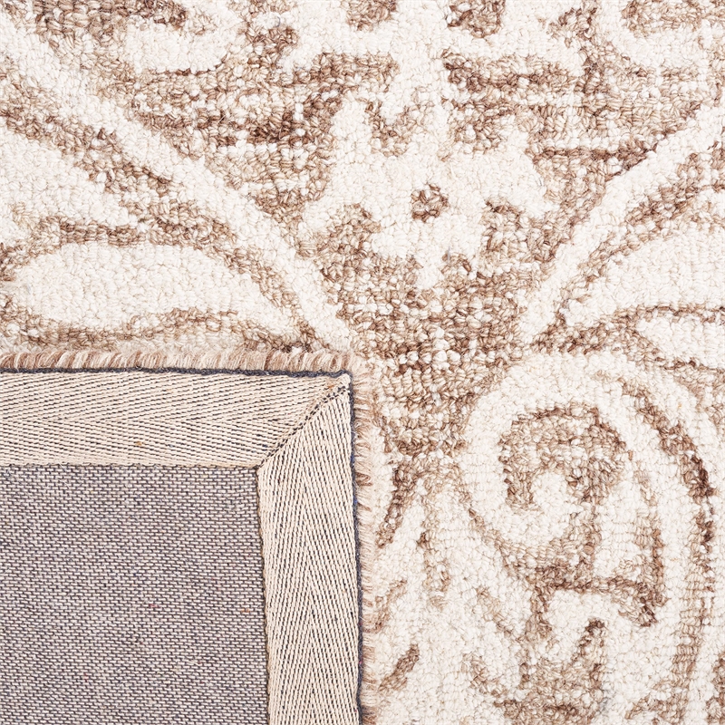 Safavieh Abstract 5' x 8' Hand Tufted Wool Rug in Gray and Ivory