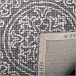Safavieh Abstract 6' Square Hand Tufted Wool Rug in Gray and Ivory