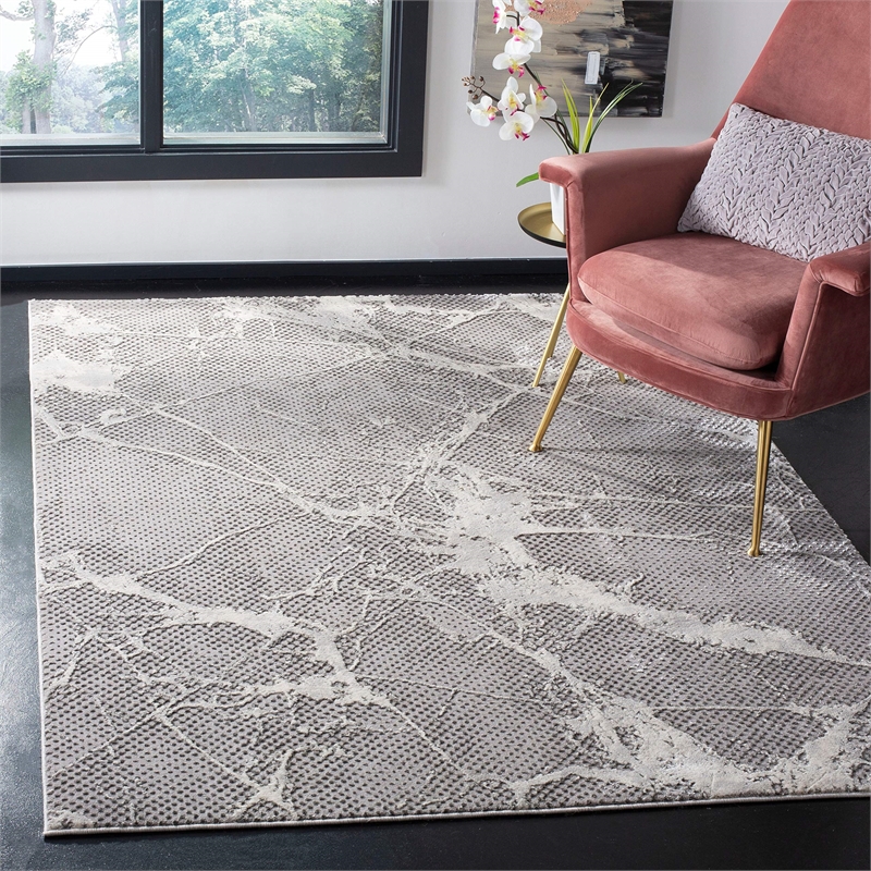 Safavieh Lurex 8' x 10' Rug in Gray and Ivory