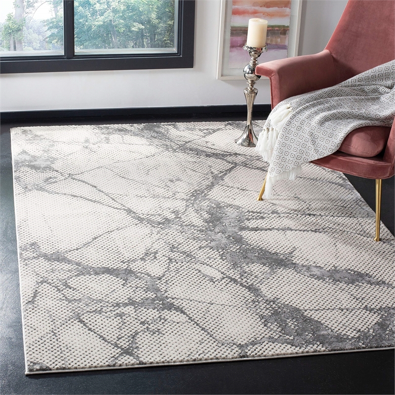 Safavieh Lurex 8' x 10' Rug in Gray and Ivory