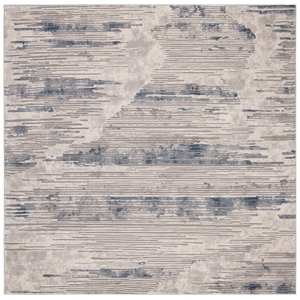 Safavieh Meadow 100 6'-7&quot x 6'-7&quot Polyester Power Loomed Rug in Gray / Ivory