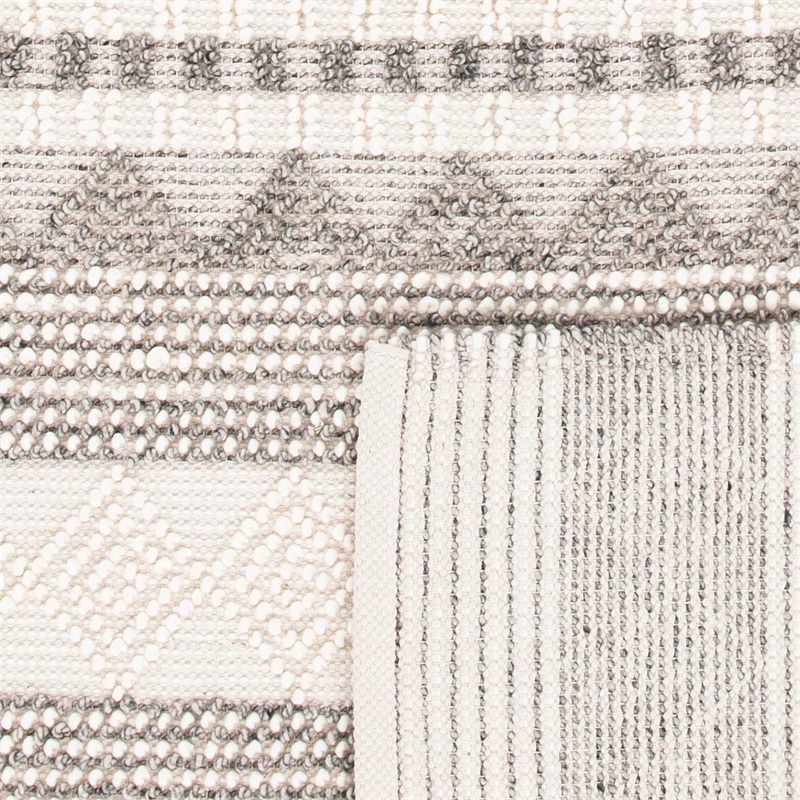 Safavieh Natura 8' Square Hand Woven Wool Rug in Gray and Ivory