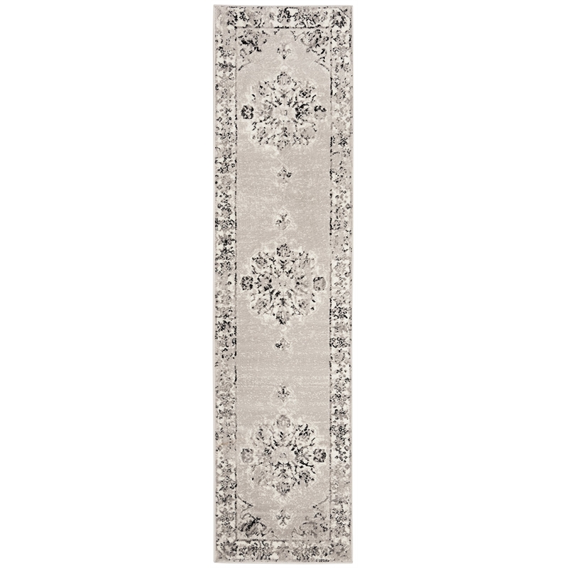 Safavieh Skyler 2' x 10' Runner Rug in Gray and Ivory