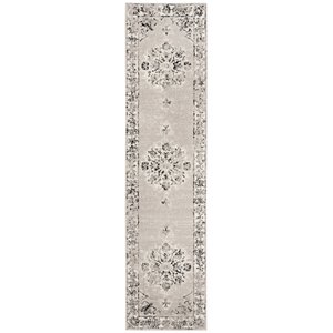 Safavieh Skyler 2' x 6' Runner Rug in Gray and Ivory