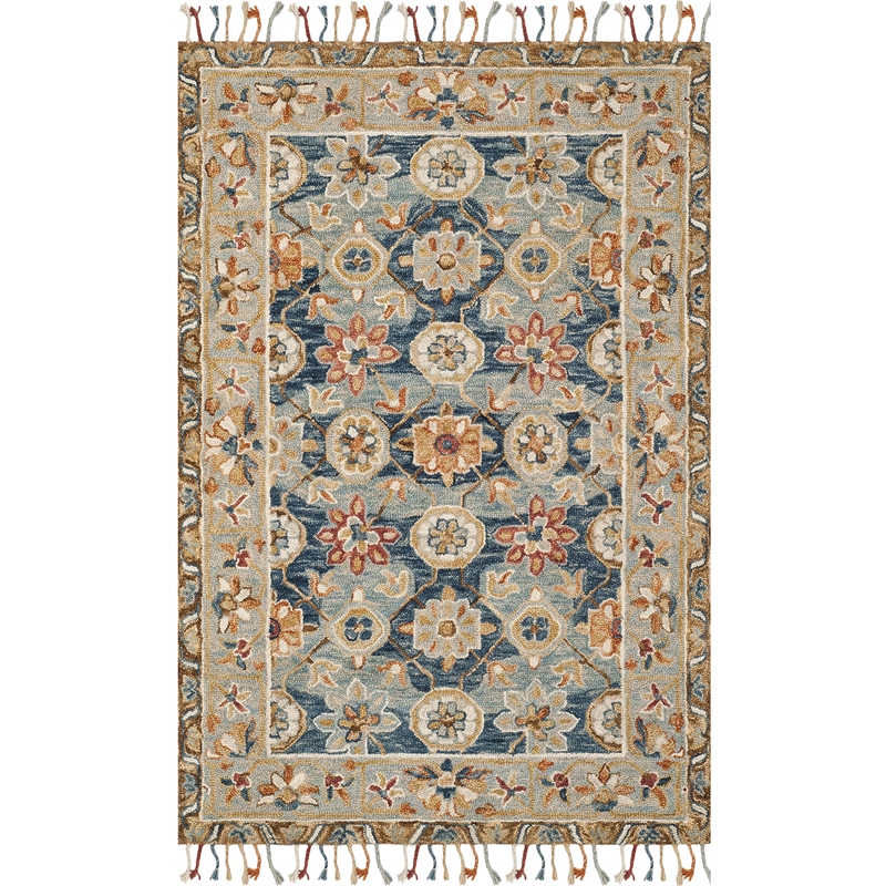 Safavieh Aspen 6' x 9' Hand Tufted Wool Rug in Gray and Navy