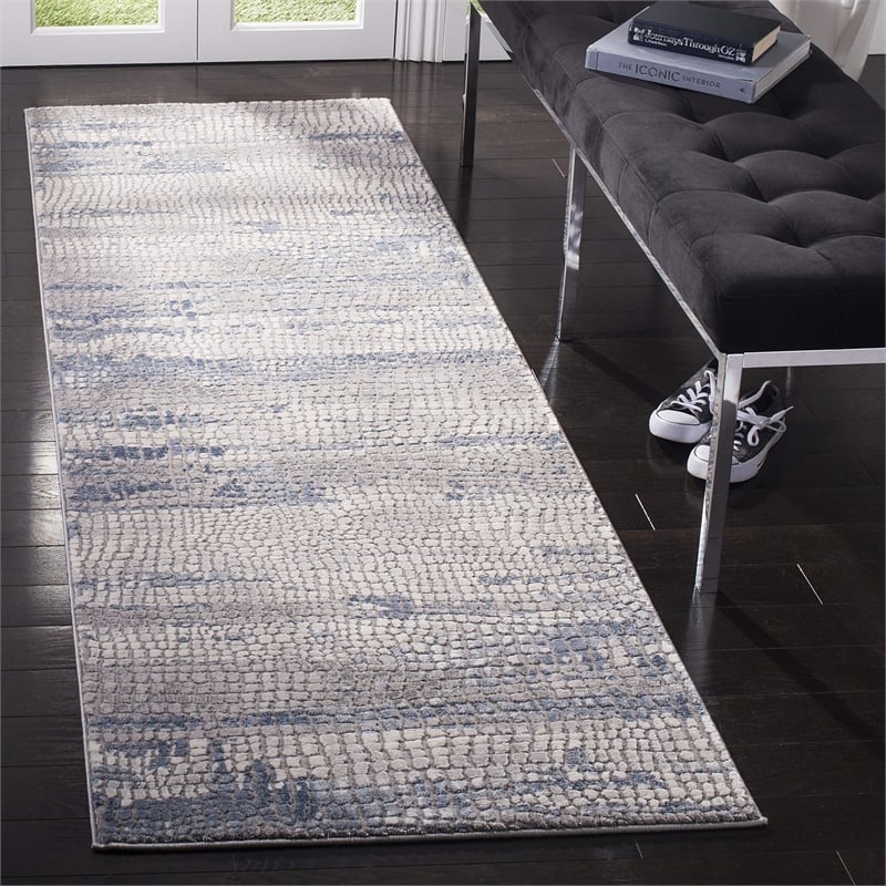 Safavieh Meadow 9' x 12' Rug in Gray and Navy