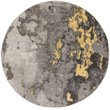 Safavieh Adirondack 4' Round Rug in Gray and Yellow