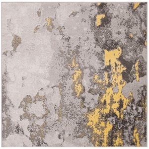 Safavieh Adirondack 4' Square Rug in Gray and Yellow