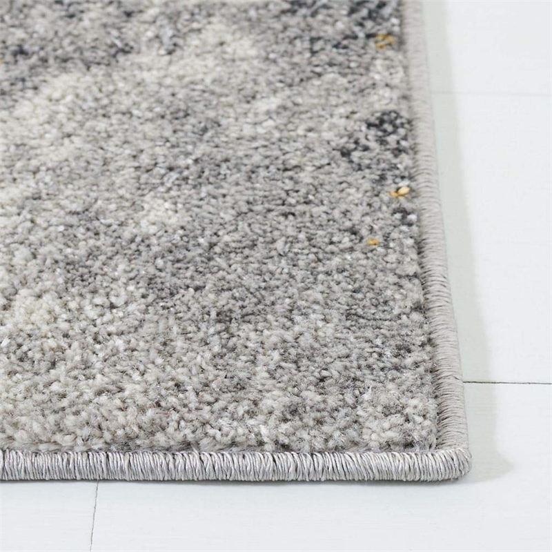Safavieh Adirondack 4' Square Rug in Gray and Yellow