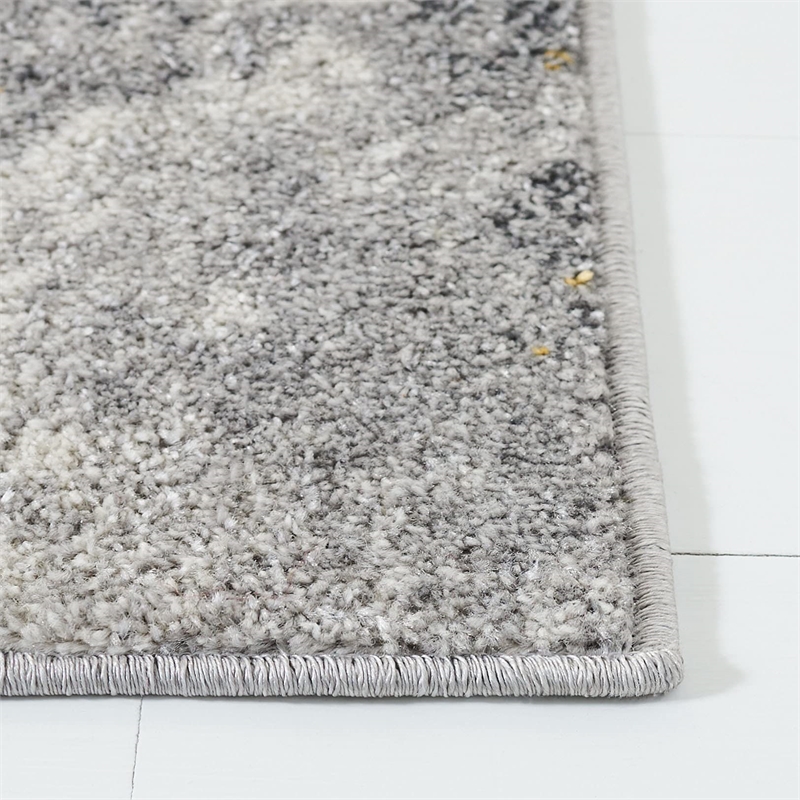 Safavieh Adirondack 8' Square Rug in Gray and Yellow
