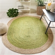 Safavieh Natural Fiber 9' Round Hand Woven Jute Rug in Green
