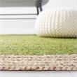 Safavieh Natural Fiber 9' Round Hand Woven Jute Rug in Green