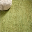 Safavieh Natural Fiber 9' Round Hand Woven Jute Rug in Green