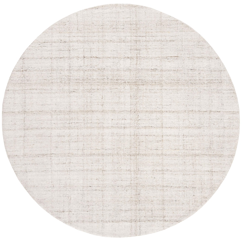 Safavieh Abstract 6' Round Hand Tufted Rug in Ivory and Beige