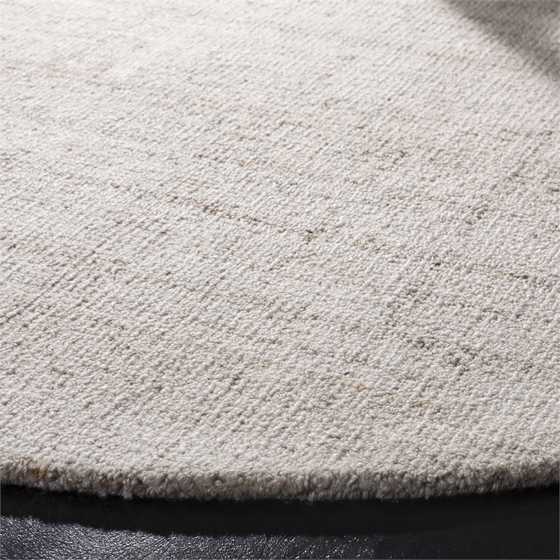 Safavieh Abstract 6' Round Hand Tufted Rug in Ivory and Beige