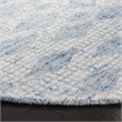Safavieh Abstract 6' Round Hand Tufted Wool Rug in Ivory and Blue