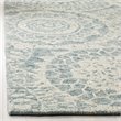 Safavieh Abstract 6' Square Hand Tufted Wool Rug in Ivory and Blue