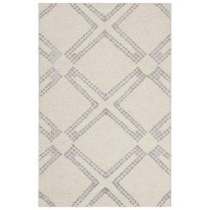 Safavieh Bellagio 2'6&quot x 4' Hand Tufted Wool Rug in Ivory and Gray