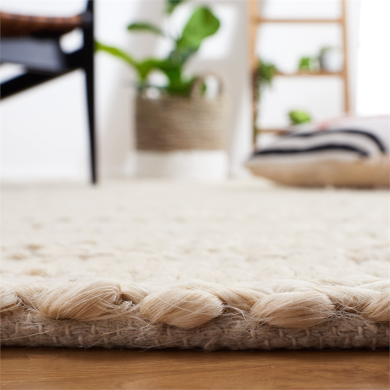 Safavieh Natural Fiber 10' x 14' Hand Woven Jute Rug in Ivory