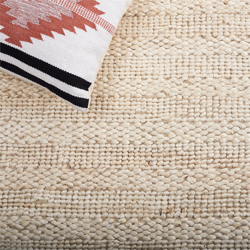 Safavieh Natural Fiber 10' x 14' Hand Woven Jute Rug in Ivory