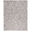 Safavieh Abstract 6' Square Wool Hand Tufted Rug in Ivory and Charcoal