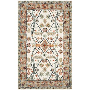 Safavieh Aspen 2'3&quot x 5' Hand Tufted Wool Rug in Ivory and Blue