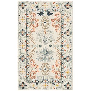 Safavieh Aspen 2'3&quot x 5' Hand Tufted Wool Rug in Ivory and Blue