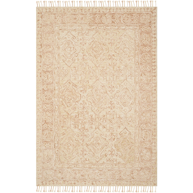 Safavieh Aspen 6' x 9' Hand Tufted Wool Rug in Ivory and Blush