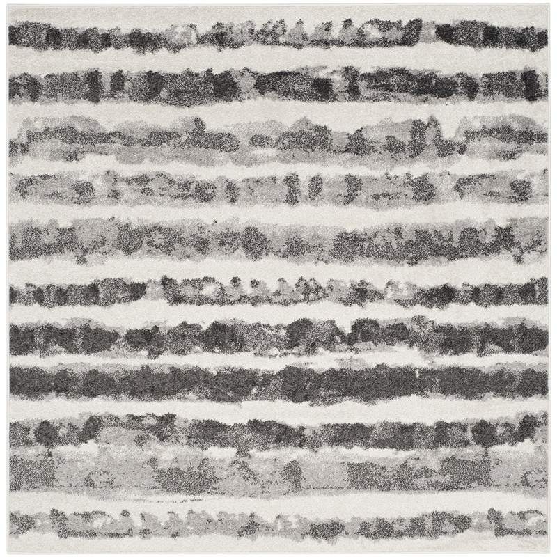 Safavieh Adirondack 4' Square Rug in Ivory and Charcoal