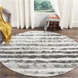Safavieh Adirondack 8' Round Rug in Ivory and Charcoal
