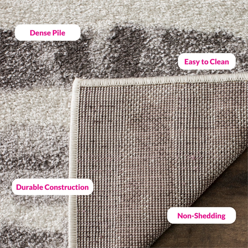Safavieh Adirondack 8' Square Rug in Ivory and Charcoal