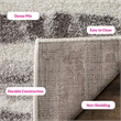 Safavieh Adirondack 8' Square Rug in Ivory and Charcoal