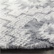 Safavieh Abstract 6' Round Hand Tufted Wool Rug in Ivory and Dark Gray