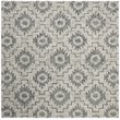 Safavieh Abstract 6' Square Hand Tufted Wool Rug in Ivory
