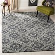 Safavieh Abstract 5' x 8' Hand Tufted Wool Rug in Ivory and Dark Gray