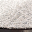 Safavieh Abstract 6' Round Hand Tufted Wool Rug in Ivory and Gray