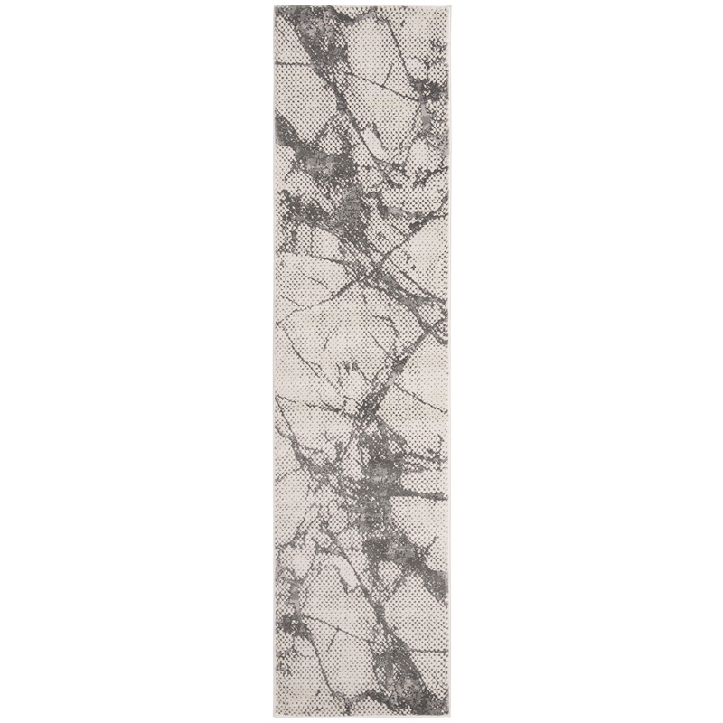 Safavieh Lurex 2' x 8' Runner Rug in Ivory and Gray