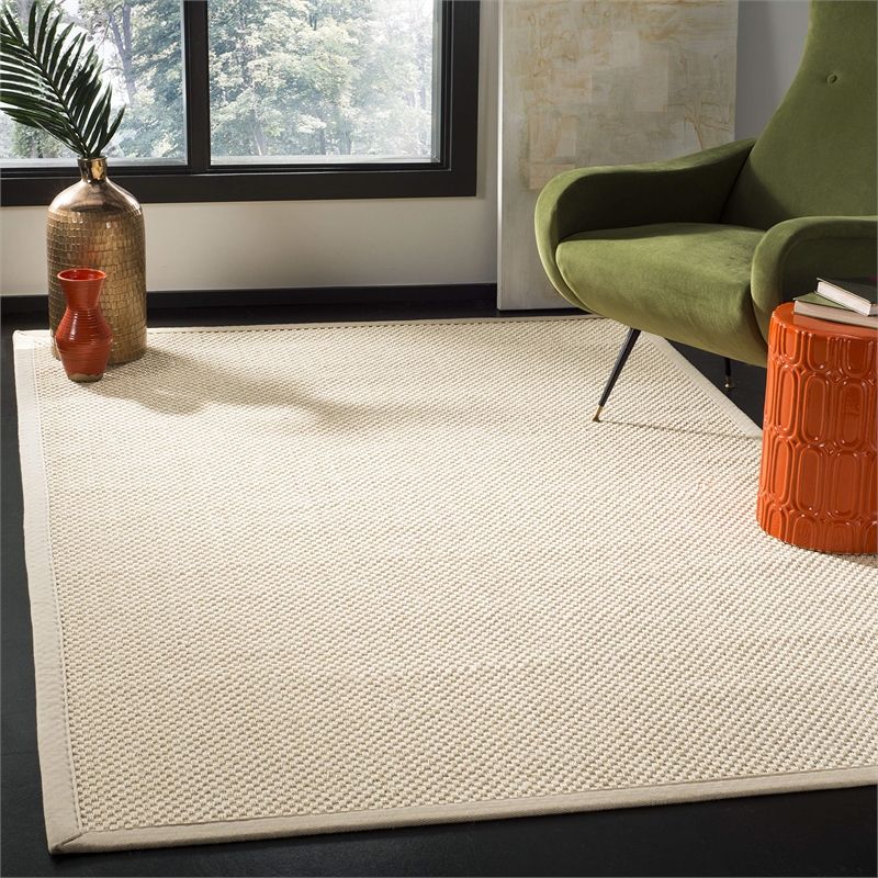 Safavieh Natural Fiber 9' x 12' Rug in Ivory and Light Beige
