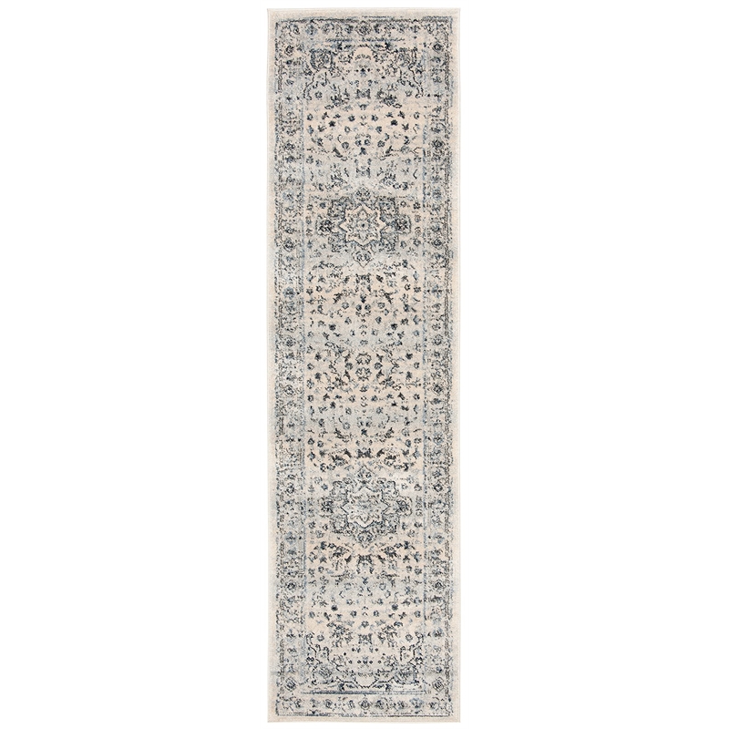 Safavieh Charleston 2' x 8' Runner Rug in Ivory and Light Blue