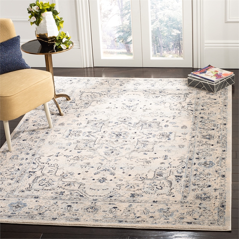 Safavieh Charleston 9' x 12' Rug in Ivory and Light Blue