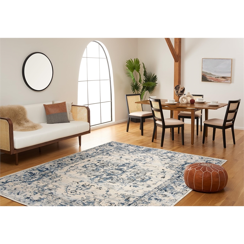 Safavieh Charleston 9' x 12' Rug in Ivory and Navy