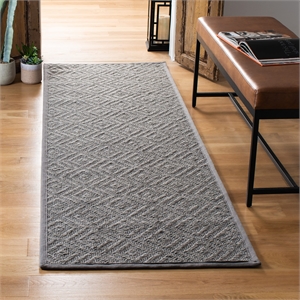 Safavieh Natural Fiber 2'6&quot x 10' Runner Rug in Light Gray
