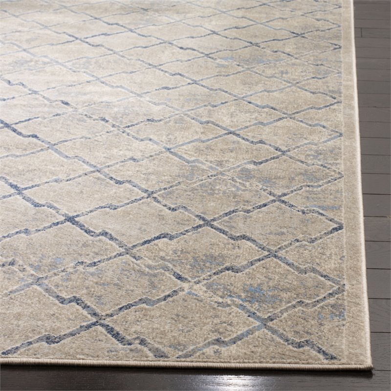 Safavieh Brentwood 2' x 8' Runner Rug in Light Gray and Blue